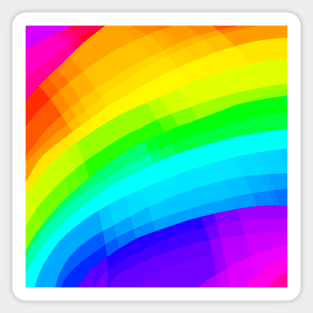 Bright Rainbow Geometric Design Sticker